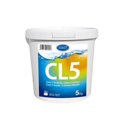 CLORO 5 ACCIONES TABLETA 200 GR. 5 KG.